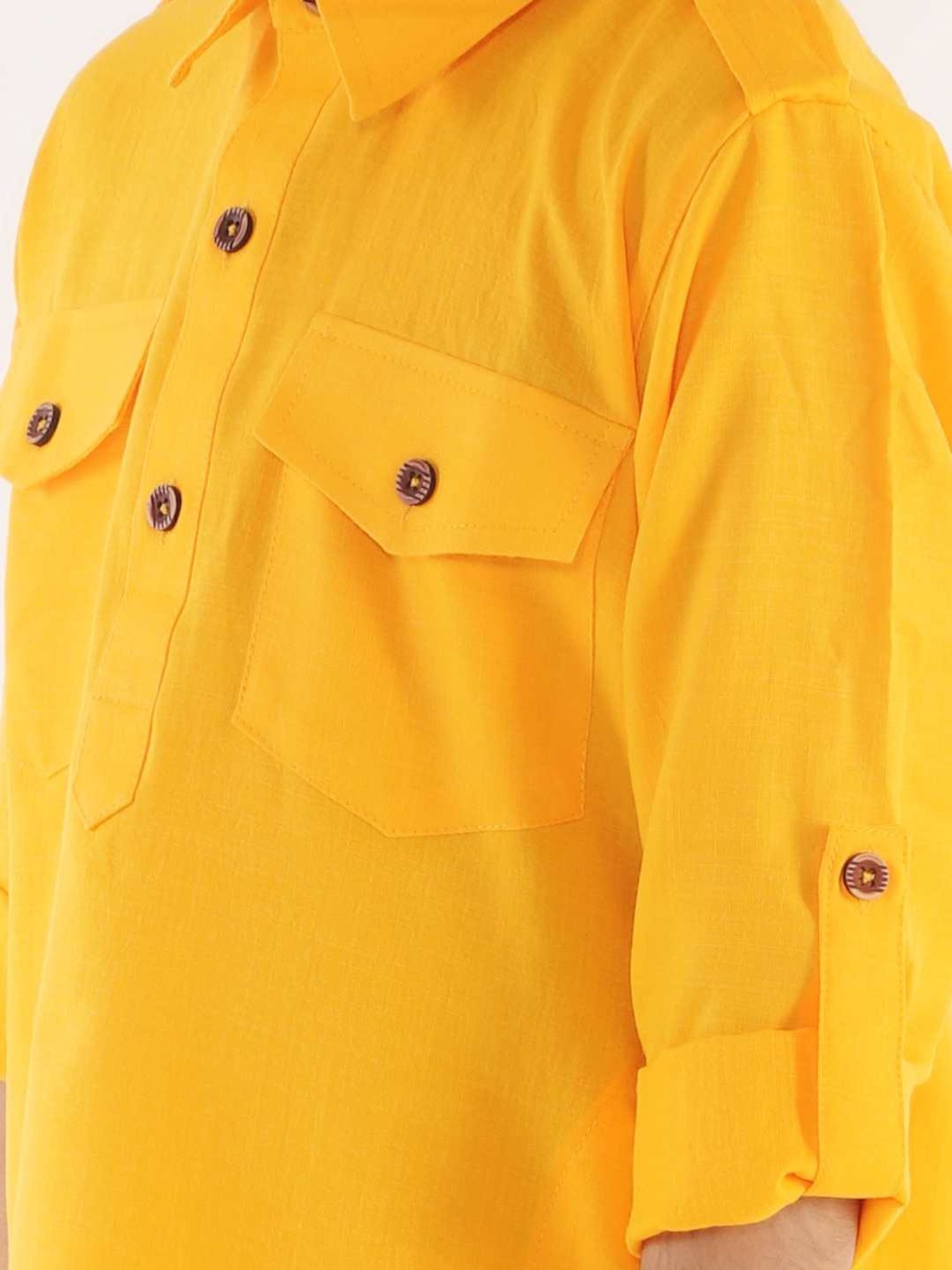 TABARD Kids Red Printed Full Sleeves Kurta