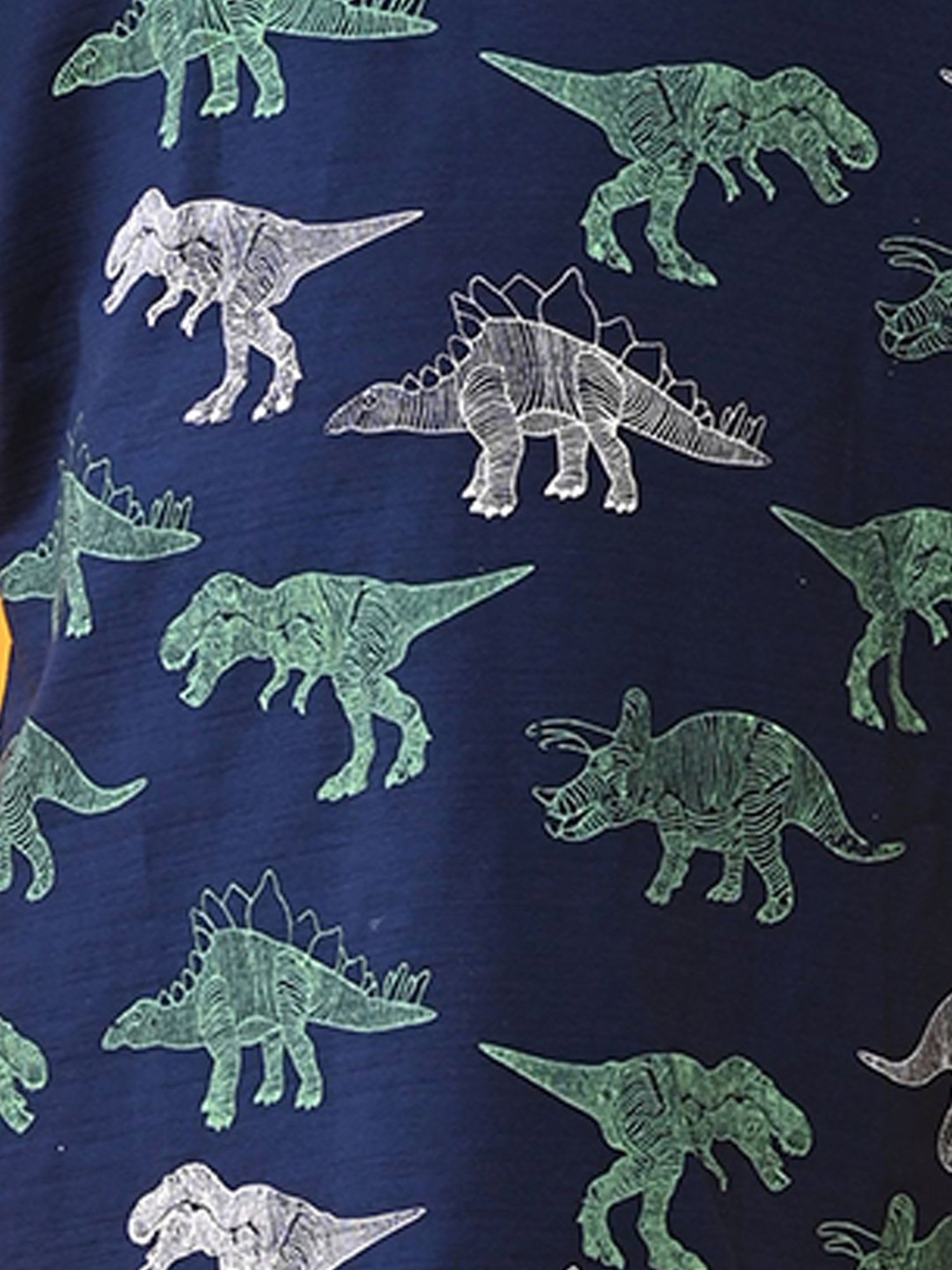 Anthrilo Kids Navy Cotton Printed T-Shirt & Short