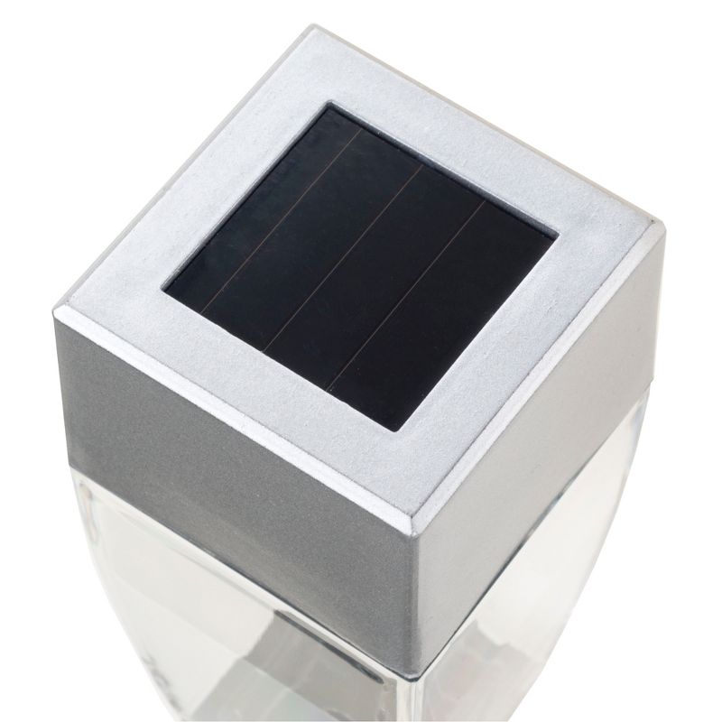 24 Solar Modern LED Pathway Lights - Silver - Pure Garden