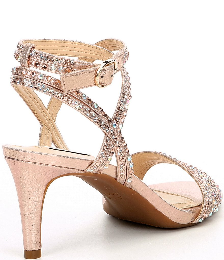 Alex Marie Parlyn Glitter Rhinestone Strappy Sandals