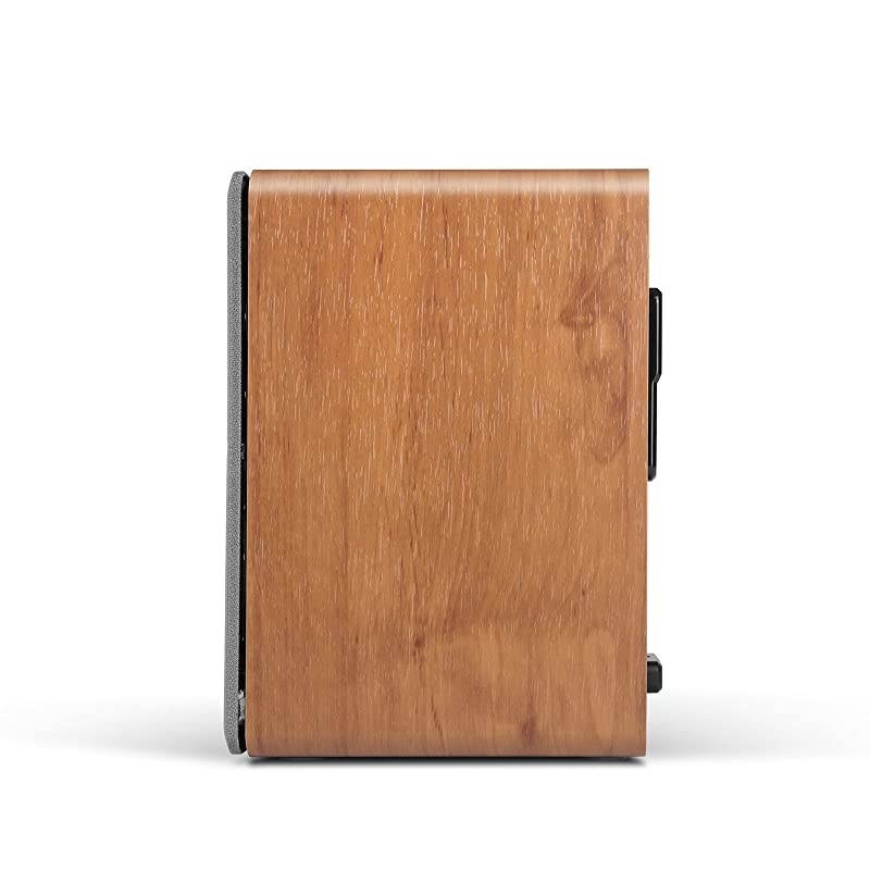 P12 Passive Bookshelf Speakers - 2-Way Speakers with Built-in Wall-Mount Bracket - Wood Color, Pair - Needs Amplifier or Receiver to Operate