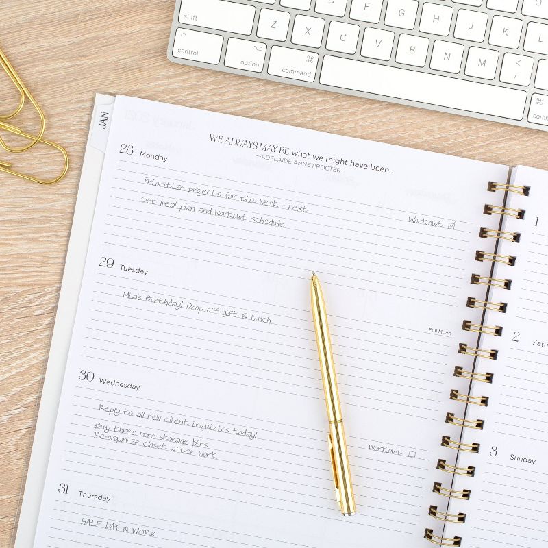 2021 Planner 8.875" x 11" Zen Clear Poly Garden Purple - Cambridge