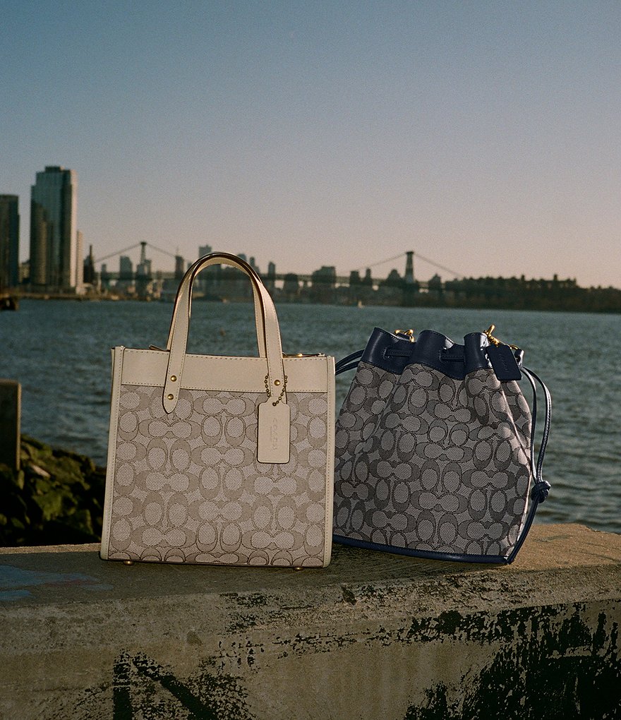COACH Signature Jacquard Field Bucket Bag
