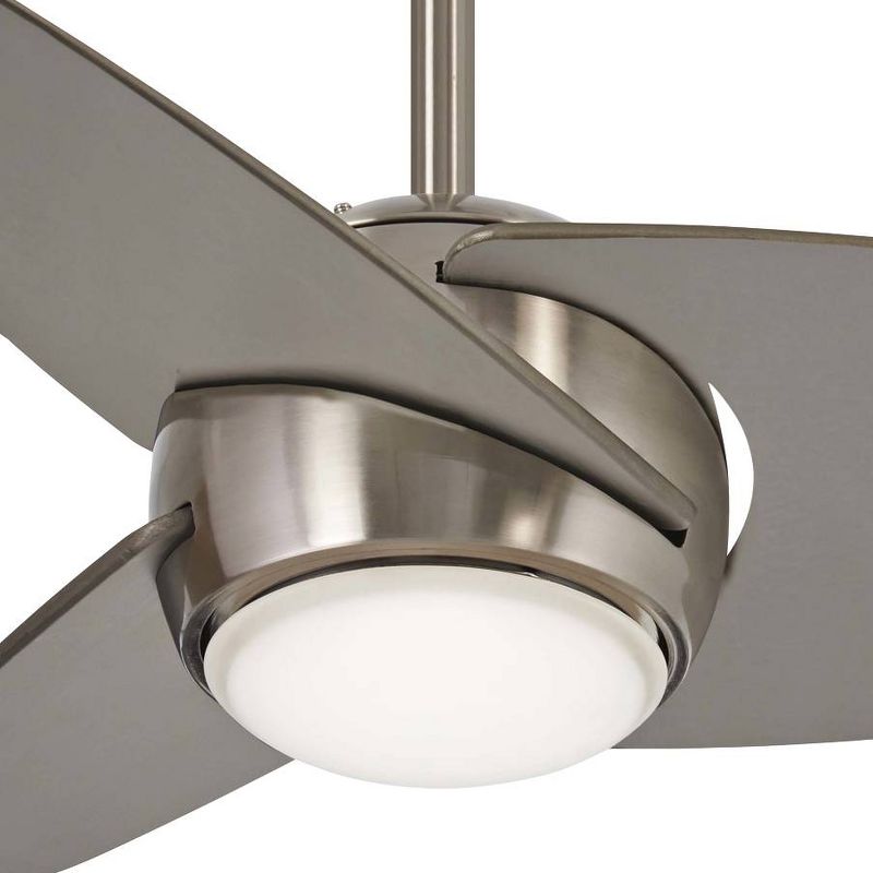 36" Minka Aire Slant Brushed Steel LED Ceiling Fan