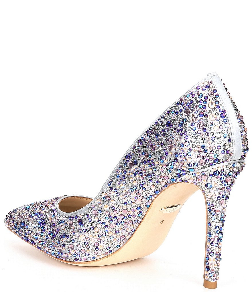 Pelle Moda Berlin Glitter Ankle Strap Pumps
