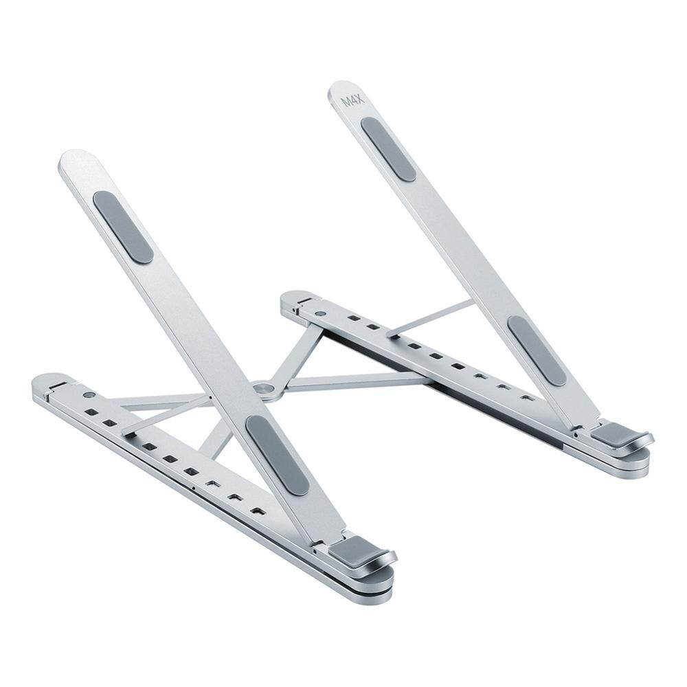 Laptop Stand, Portable Computer Laptop Mount, Aluminum Laptop Riser with 9 Levels Height Adjustment, Fully Collapsible