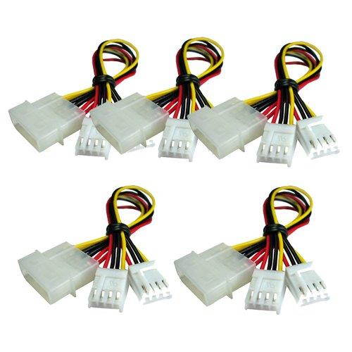 Akust 4pin to Floppy Power Y Splitter 7 Inch Cable 4-pin x 2-5 PCS