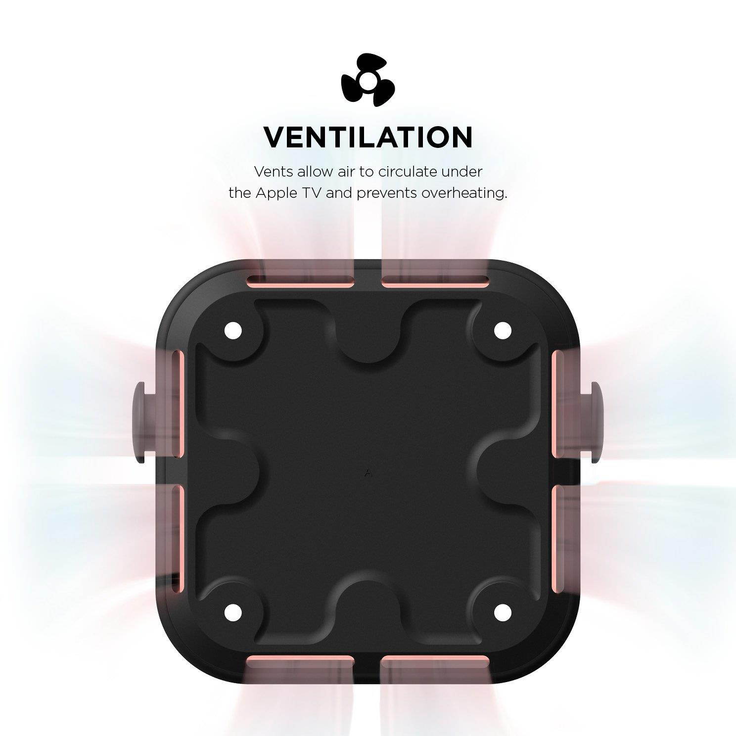 elago Multi Mount + R1 Intelli Case [Plus Package][Compatible with Apple TV 4K / 4th Generation]