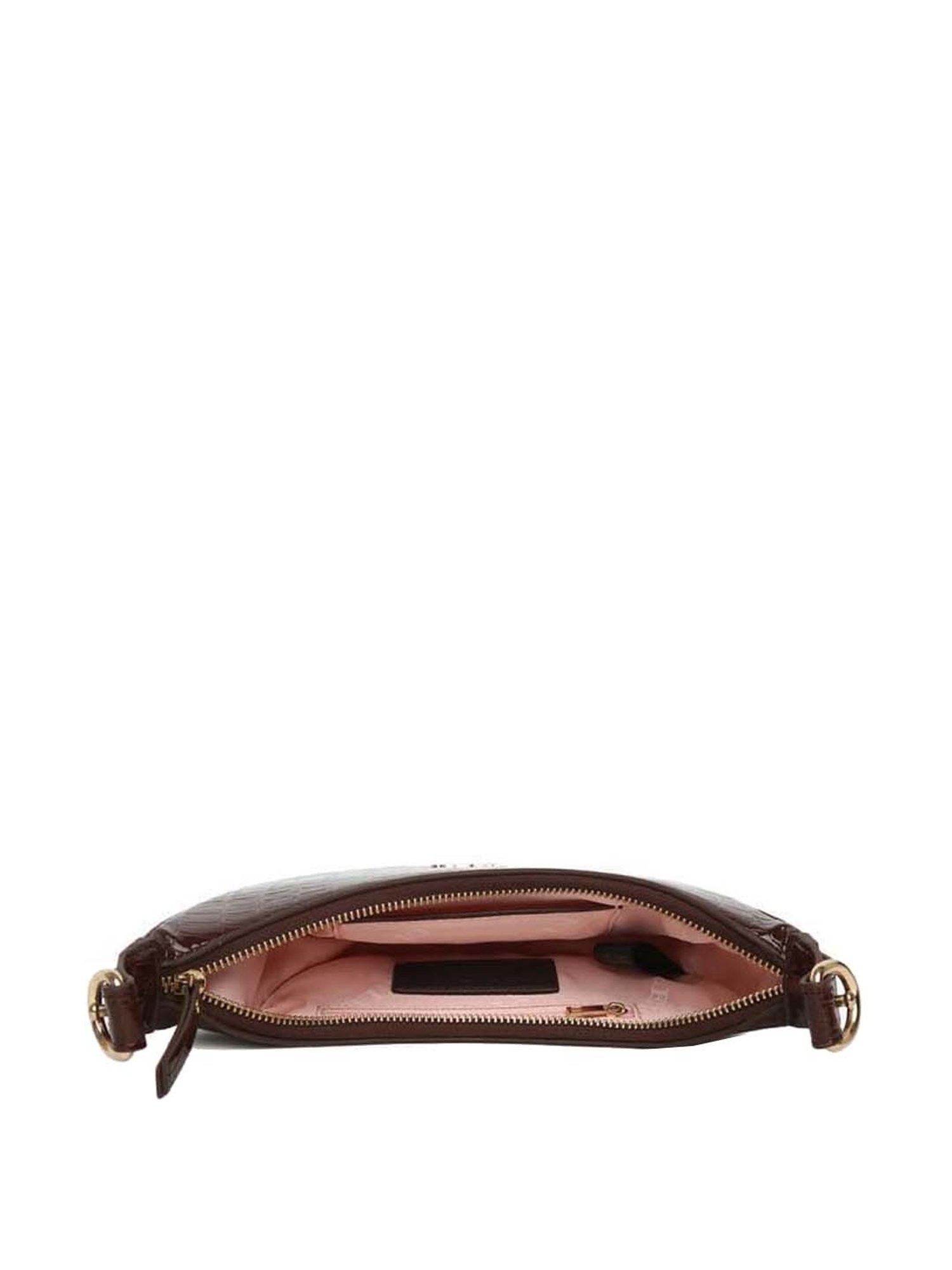 KLEIO Brown Textured Medium Sling Handbag