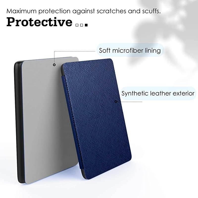 Case Compatible with All-New Kindle 10th Generation 2019 Releases, Light Thin Shell Tablet Screen Protector Smart Cover and Case with Auto Sleep/Wake for E-Reader 2019 &ndash; Indigo