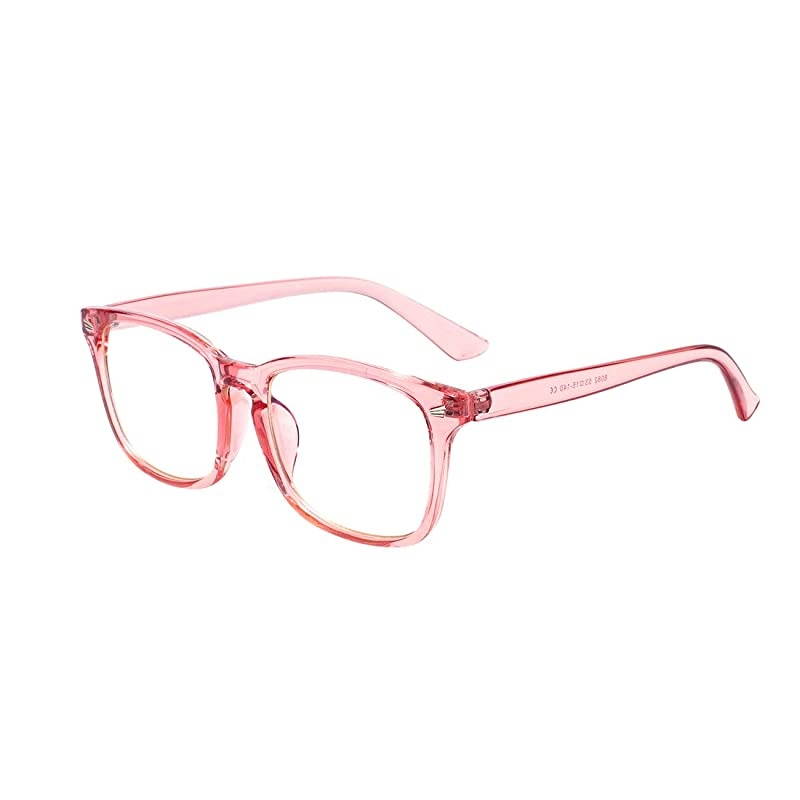 Blue Light Blocking Glasses,Computer Reading/Gaming/TV/Phones Glasses for Women Men(Pink)