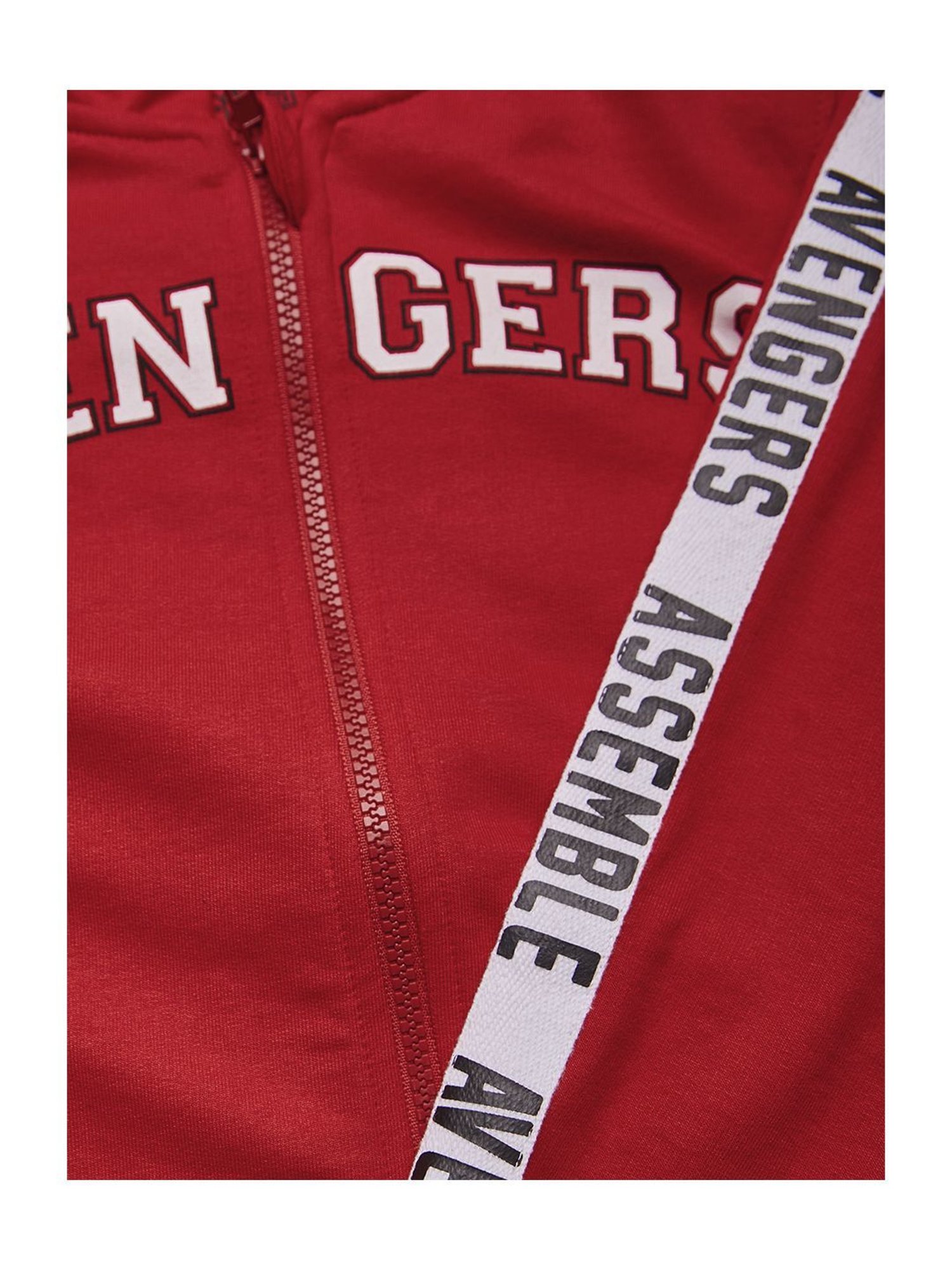 The Souled Store Kids Red Cotton Printed Full Sleeves Marvel Hoodie