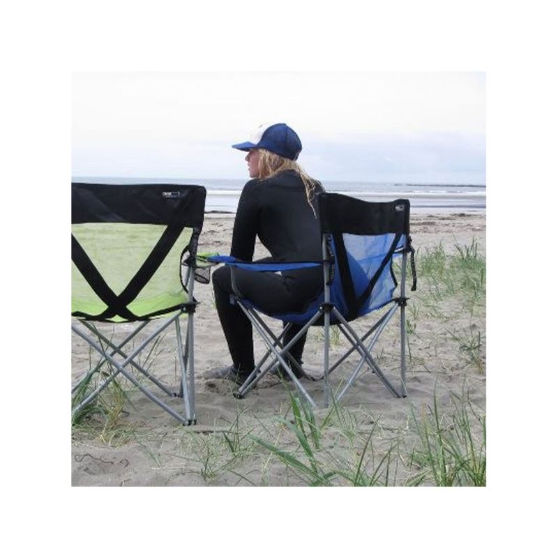 TravelChair 579V Teddy Folding Portable Breathable Comfortable Camping Hunting Nylon Mesh Chair, Blue