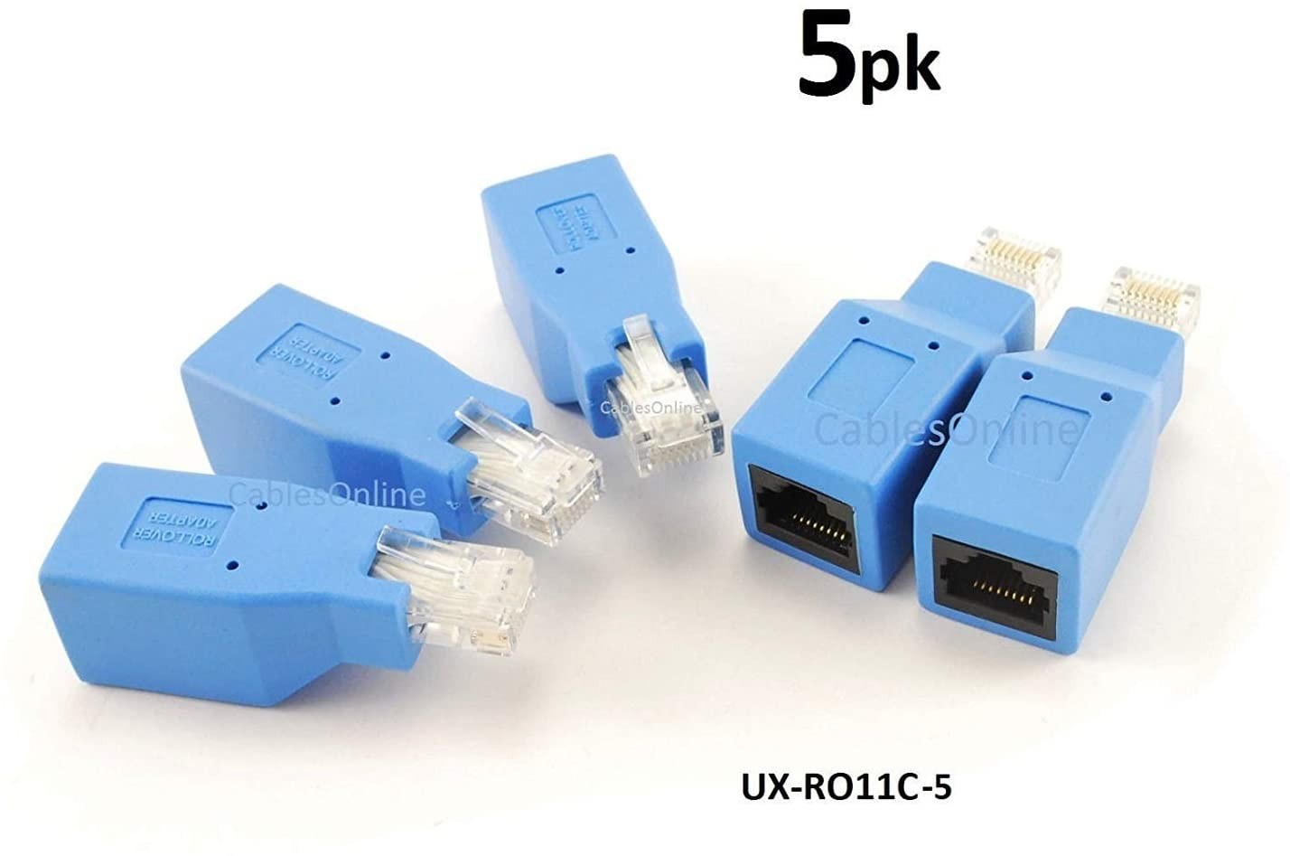 CablesOnline, 5-PACK Cisco Console Rollover Adapter for RJ45 Ethernet Network Cables, UX-RO11C-5