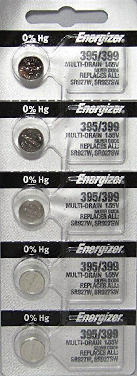5 Energizer 395/399 SR927SW AG7 5 Qt Batteries Ships from USA Authorized Seller.