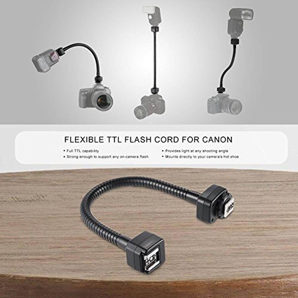 Flash Accessories for Canon Speedlite 270EX-II, 320EX, 430EX II III-RT, 600EX II-RT, With Dedicated Flexible E-TTL Flash Cord + Diffuser + Remote + Rechargeable Batteries W/ Charger + Xpix Accessories