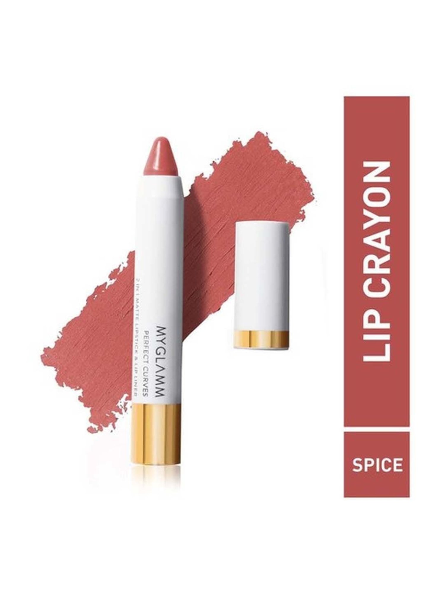 MyGlamm Perfect Curves Matte Lip Crayon Spice It Up - 3.7 gm