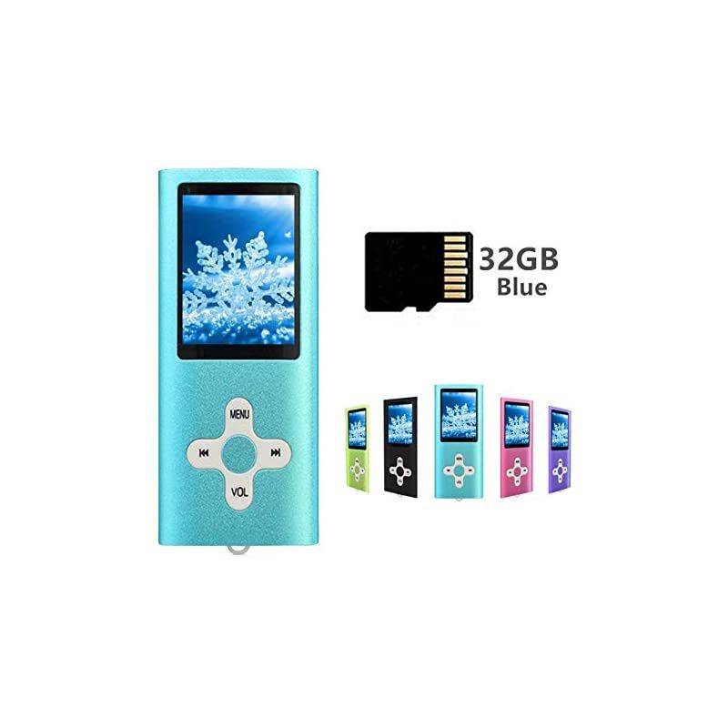 MP3 Player MP4 Player with a 32GB Micro SD Card,  Portable Music Player Support up to 64GB, Green