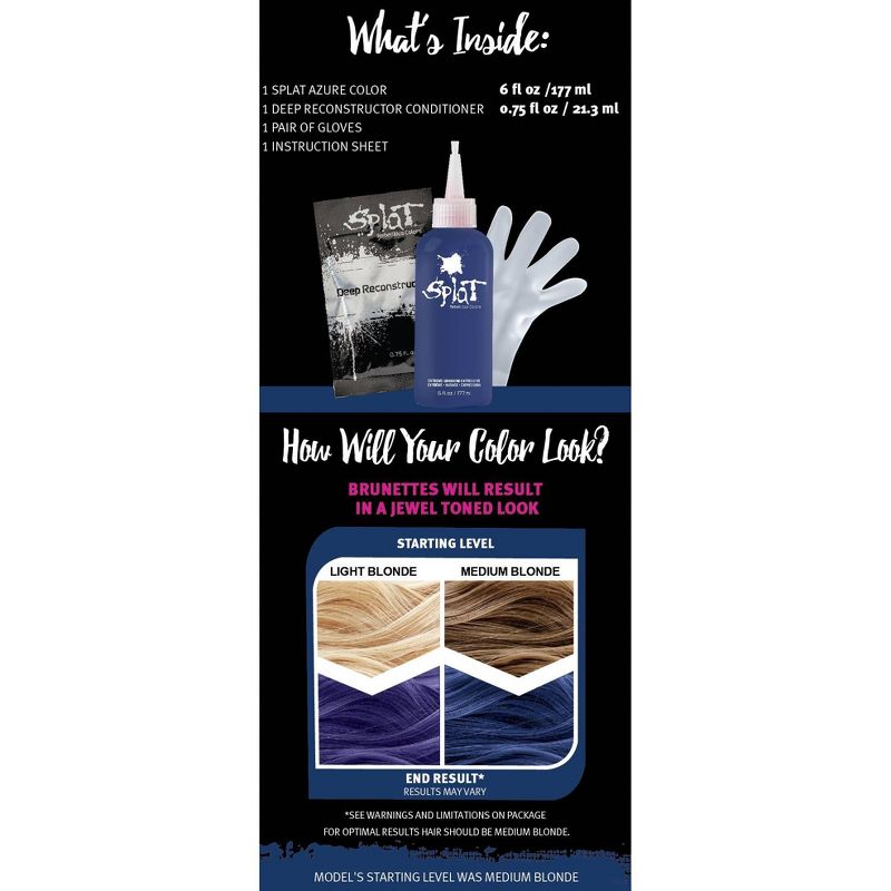 Splat Midnight Hair Color - Azure - 6.0oz