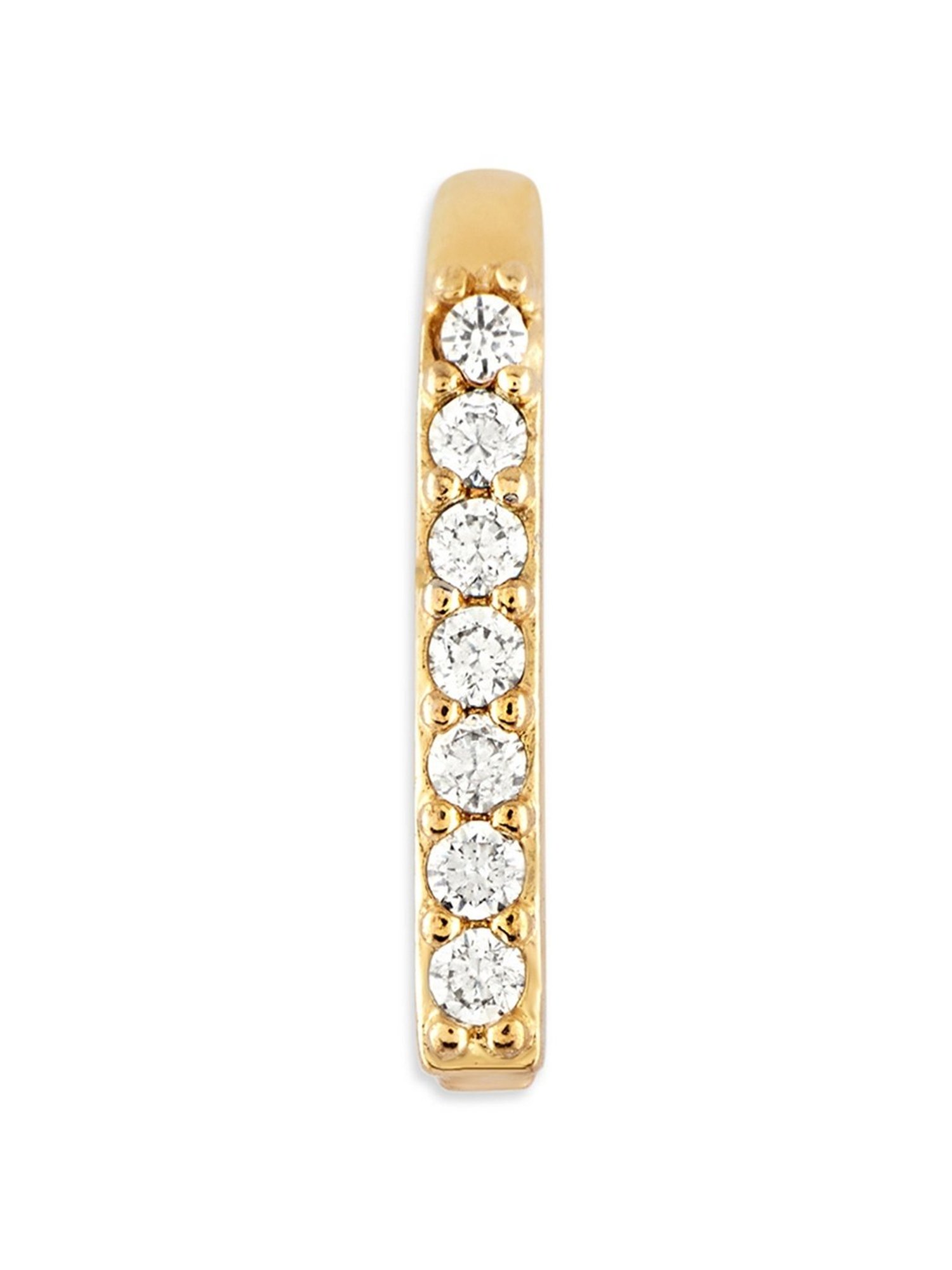 Zaveri Pearls Gold Tone Cubic Zirconia Embellished Contemporary Brass Clip On Nose Pin-ZPFK17173