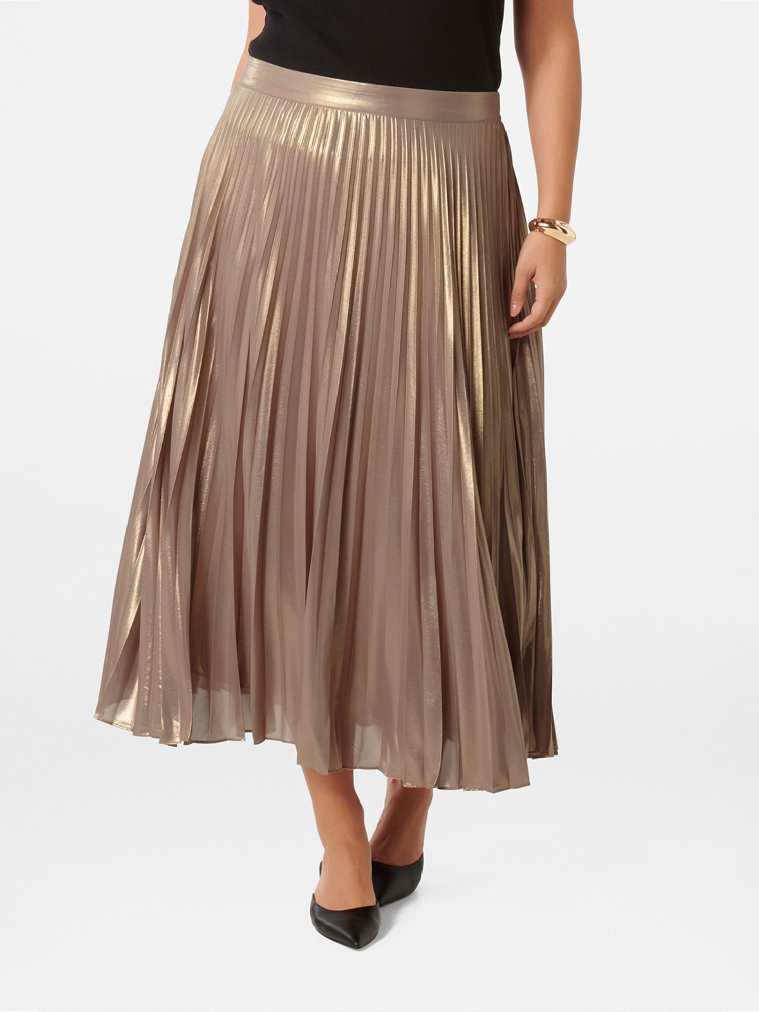 Forever New Estella Curve Pleated Midi Skirt