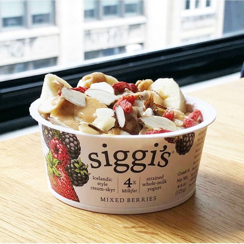 Siggi's 4% Strained Whole Milk Mixed Berries Icelandic Style Greek Yogurt - 4.4oz