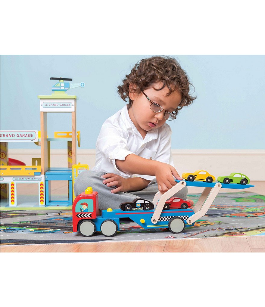 Le Toy Van Trains, Cars & Construction Race Car Transporter
