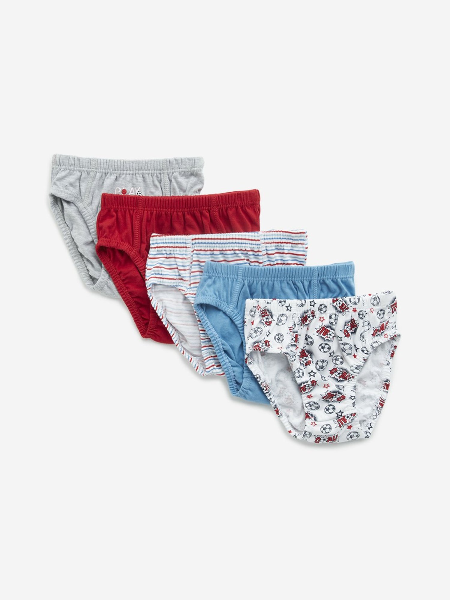 HOP Boys by Westside Multicolour Printed Cotton Briefs - Pack of 5