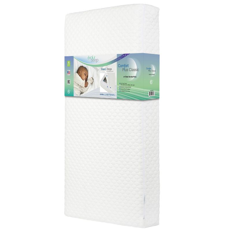 Evolur Comfort Plus Classic Inner Spring Crib and Toddler Mattress