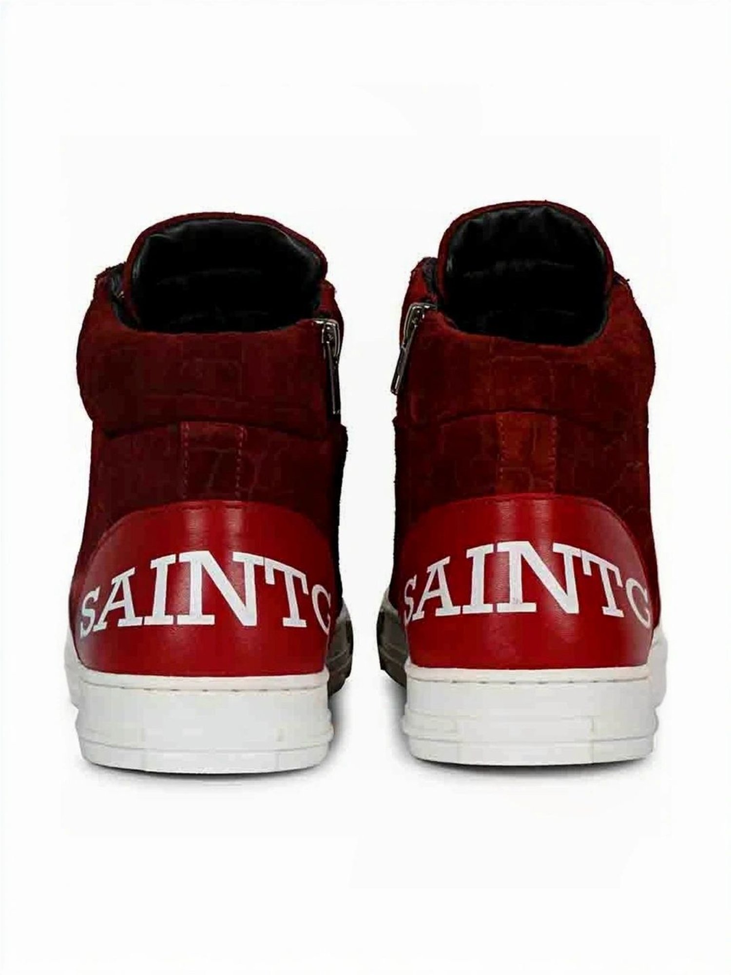 Saint G Men's Harvey Burgundy Ankle High Sneakers