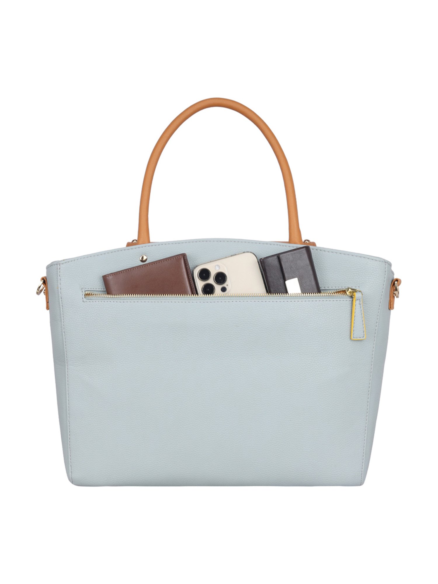 Eume Orchid Skyblue Leather Shoulder Bag