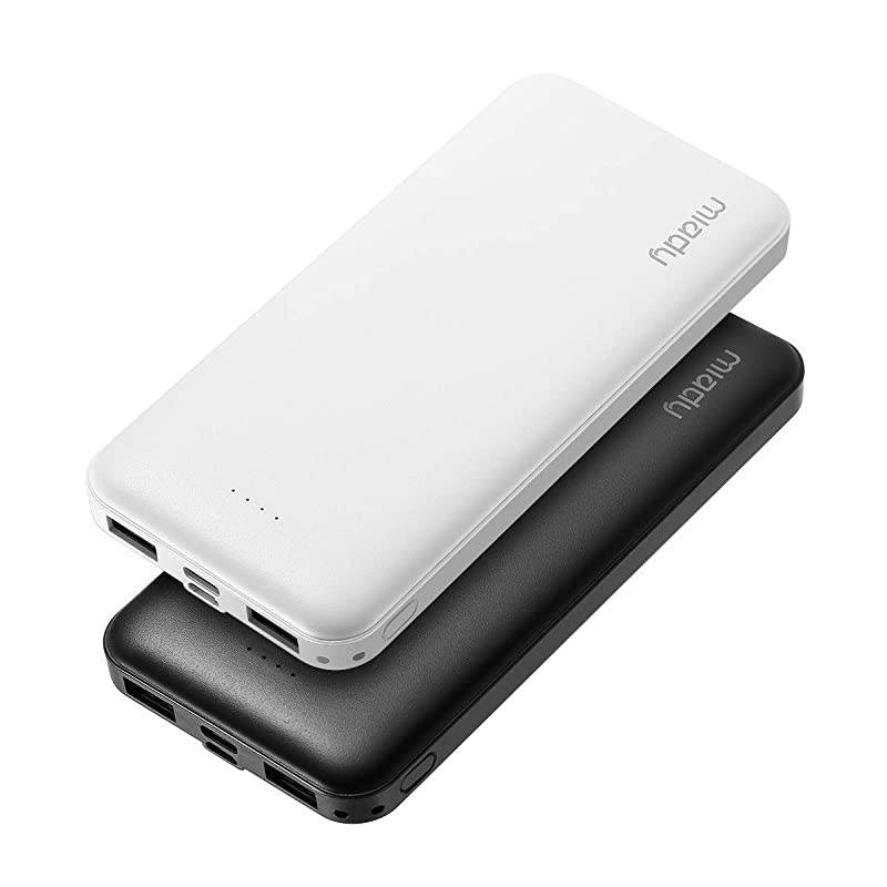 2-Pack  10000mAh Dual USB Portable Charger, Fast Charging Power Bank with USB C Input, Backup Charger for iPhone X, Galaxy S9, Pixel 3 and etc &hellip;
