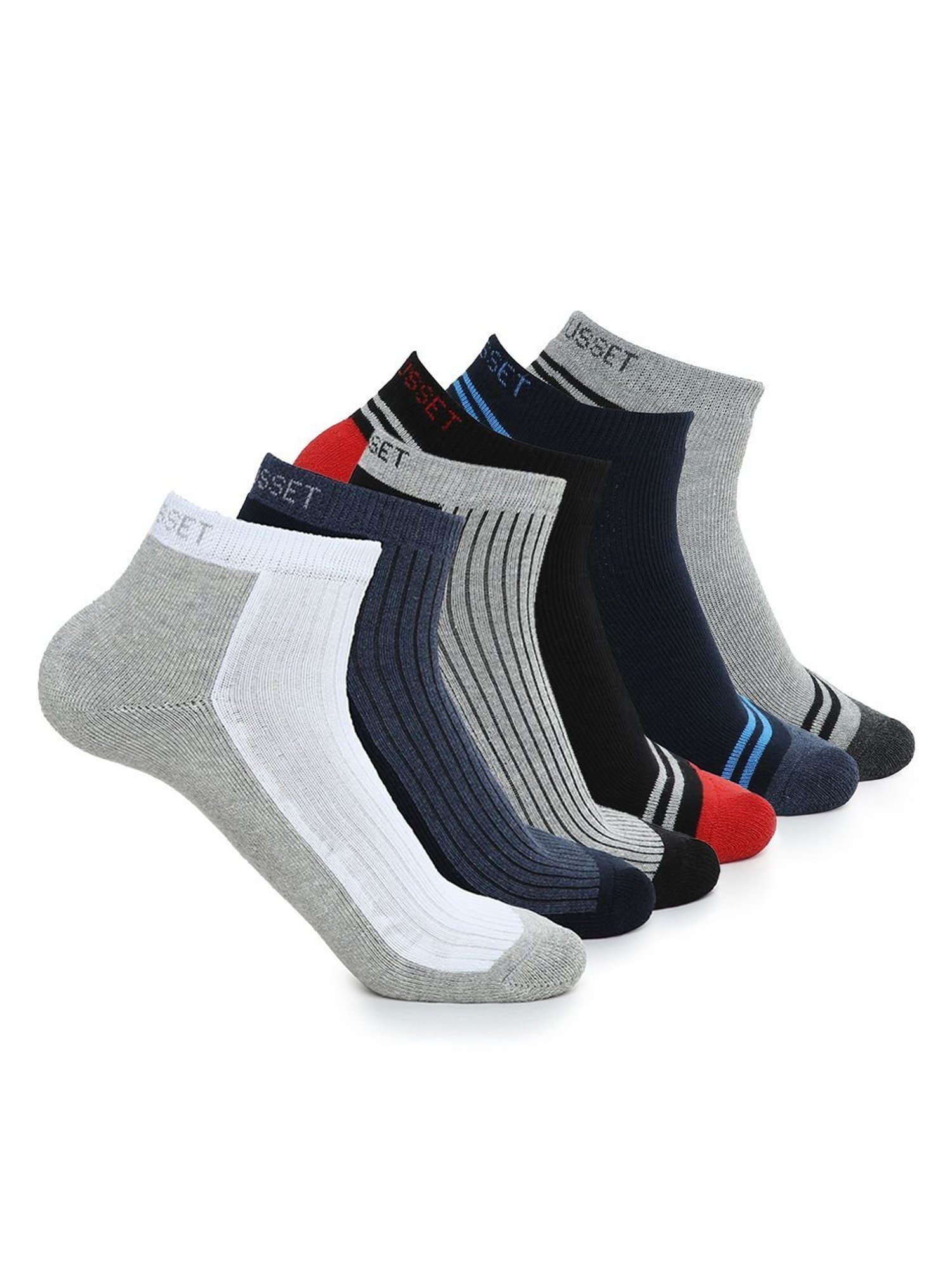 Crusset Multicolor Cotton Polyblend Printed Socks - Pack of 6