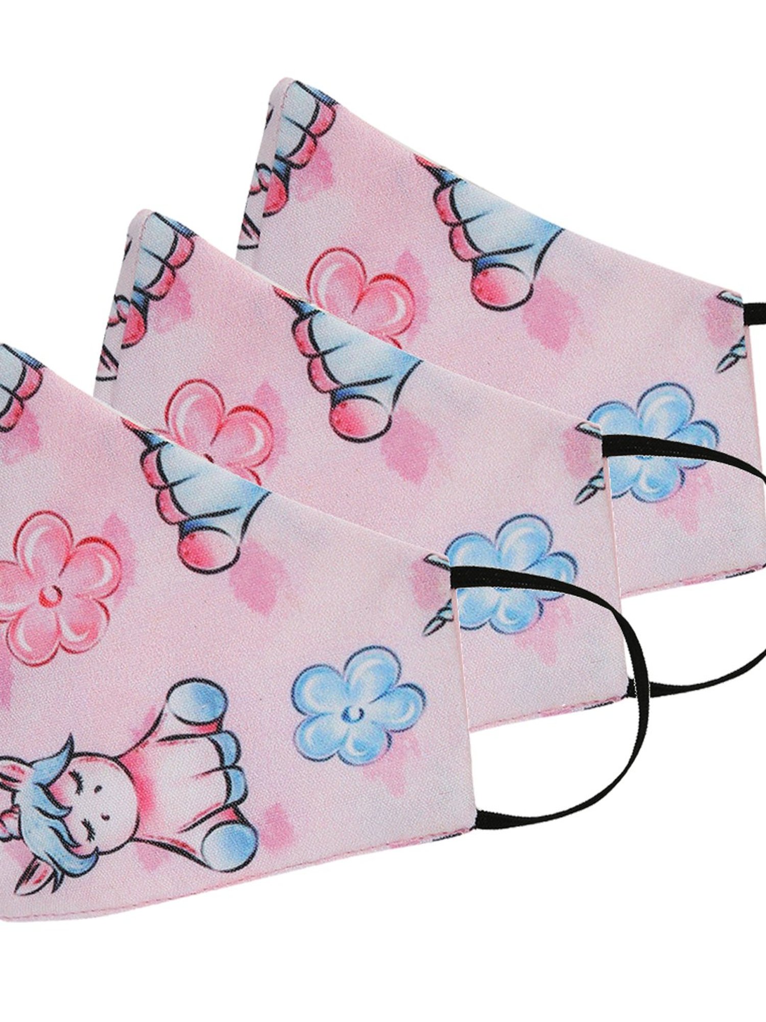 Tossido 2 - 7 Yrs. KIDS 3 Layered Reusable Face Masks - Pack of 3