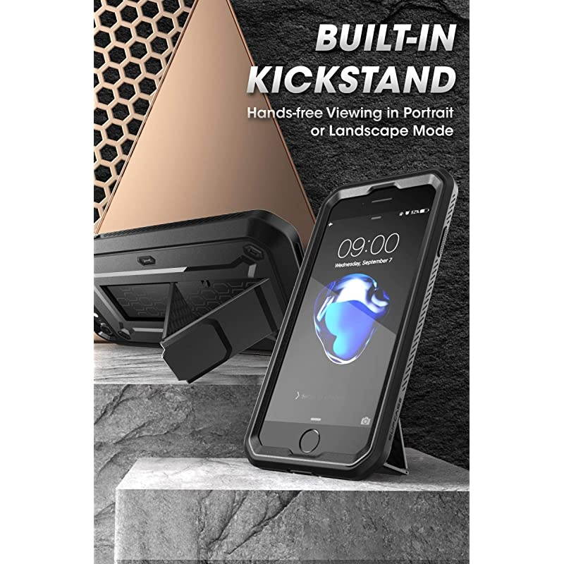 Unicorn Beetle Pro Series Case Designed for iPhone SE 2nd Generation 2020 iPhone 7 iPhone 8 Builtin Screen Protector FullBody Rugged Holster amp Kickstand Case Black