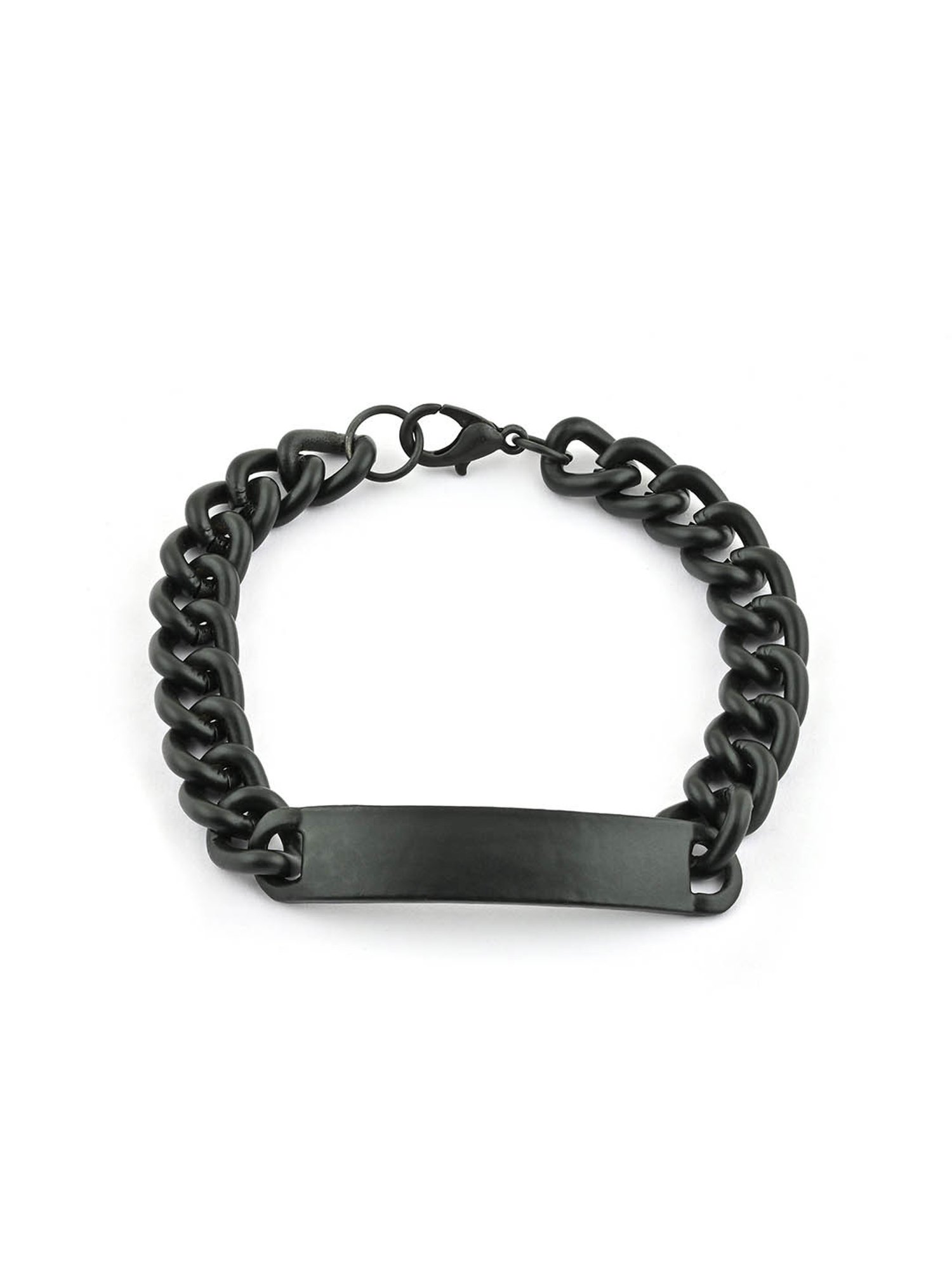 The Bro Code Black Single Chain Bracelet for Men