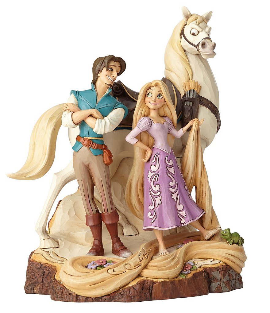 Disney Tradition by Jim Shore Rapunzel Flynn Rider & Maximus #double;Tangled Carved By Heart#double; Figurine