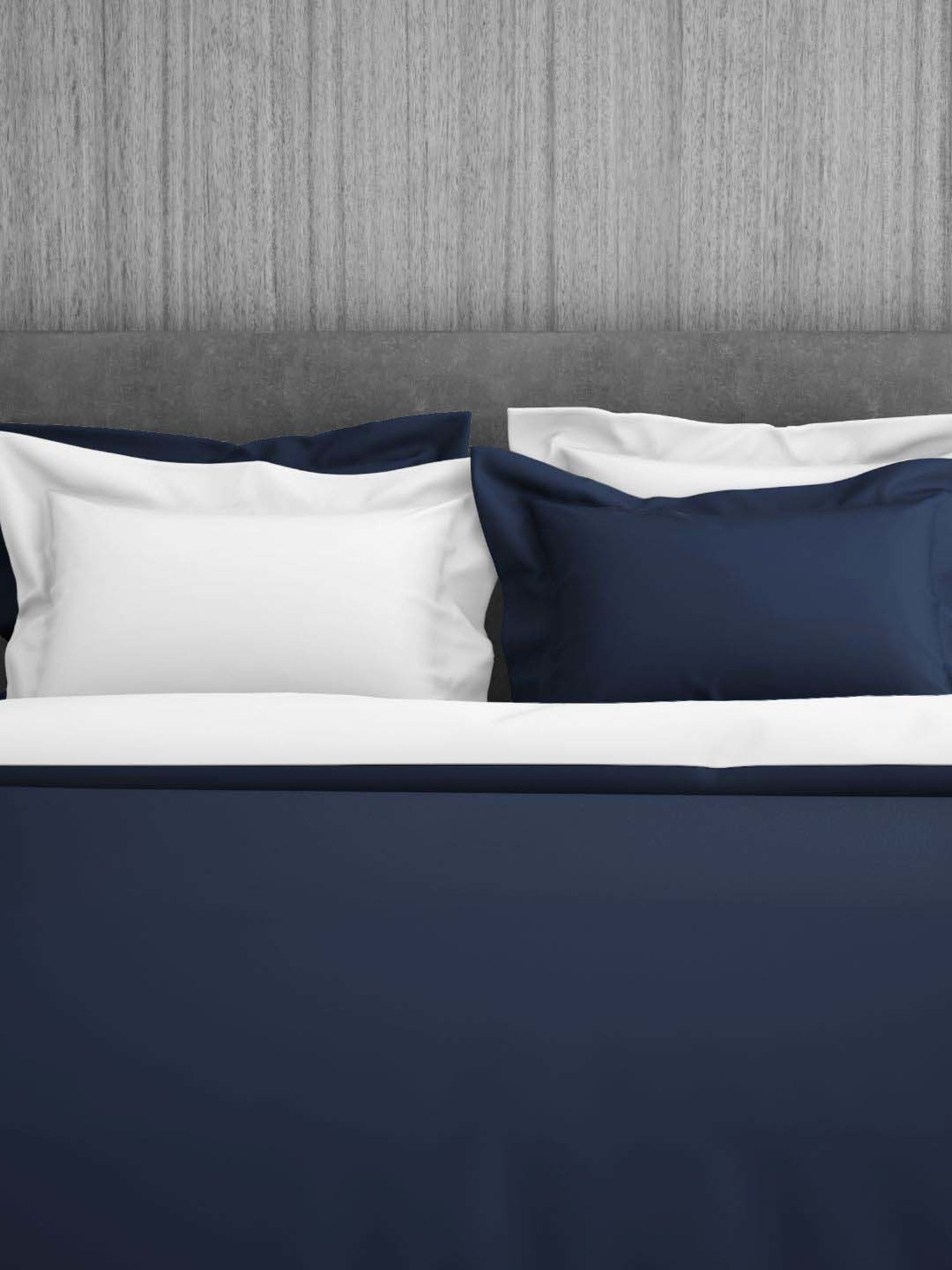 Spaces Hygro Navy Cotton 300 TC Double Duvet Cover
