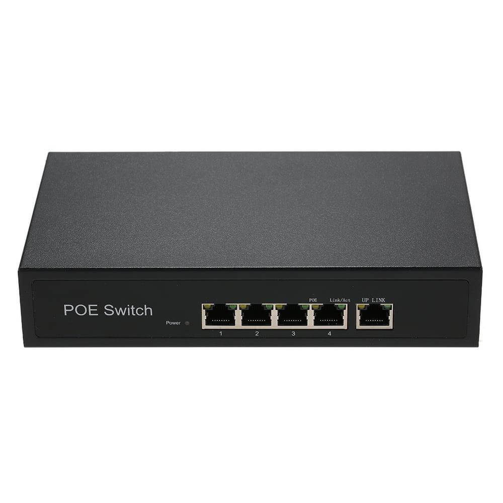 1+4 Ports 10/100Mbps PoE Switch Injector Power over Ethernet IEEE 802.3af for Cameras AP VoIP Built-in Power