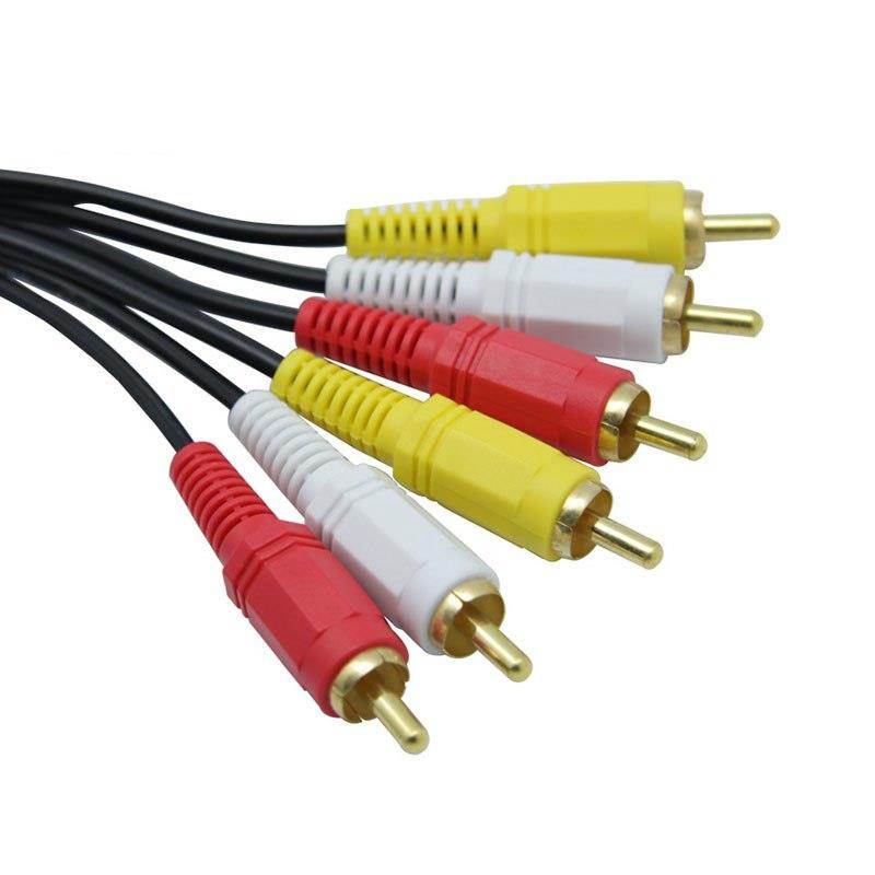 3RCA to 3RCA 3X RCA Audio Video AUX Cable AV Line 3 RCA Male to Male for Laptop DVD TV Amplifier 1.5/3/5/10m