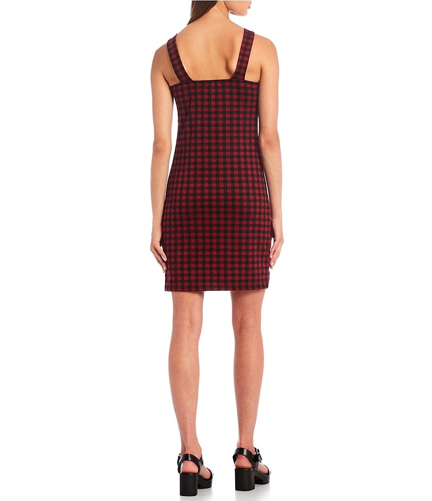 Good Luck Gem Gingham Sleeveless Jumper Dress