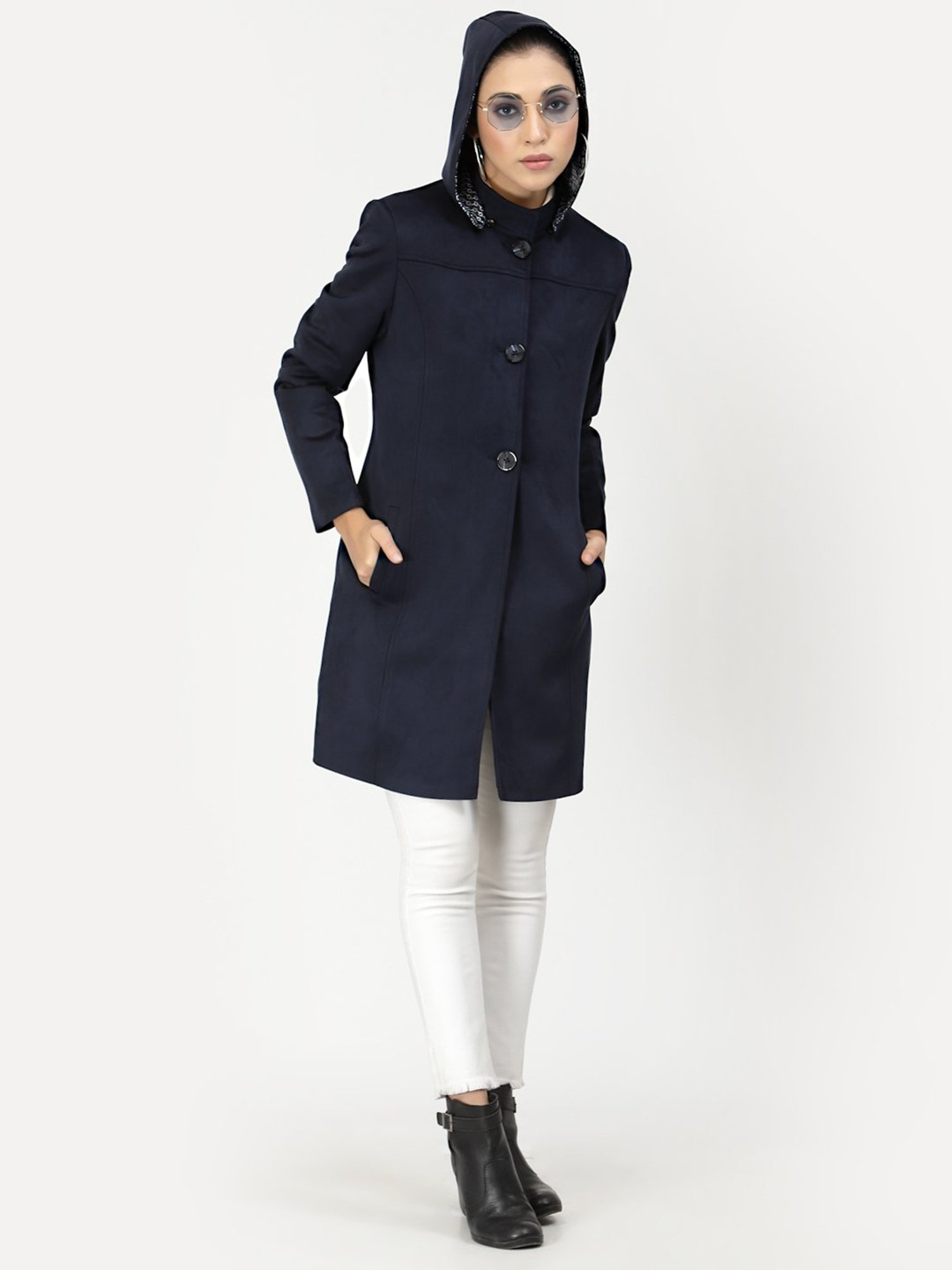 Juelle Navy Over Coat