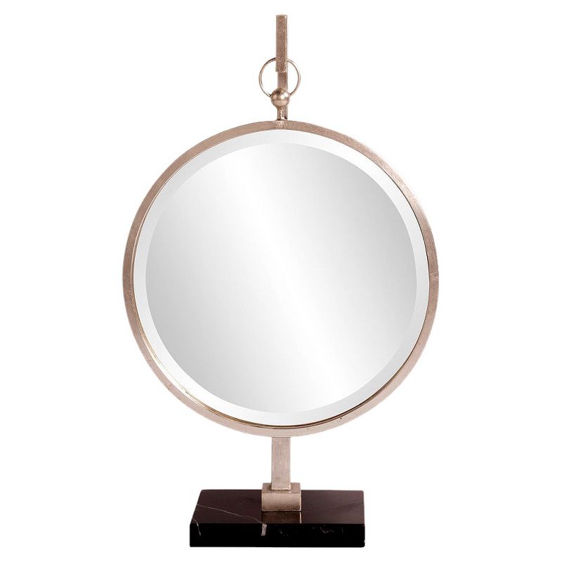 Round Medallion Decorative Wall Mirror Silver - Howard Elliott