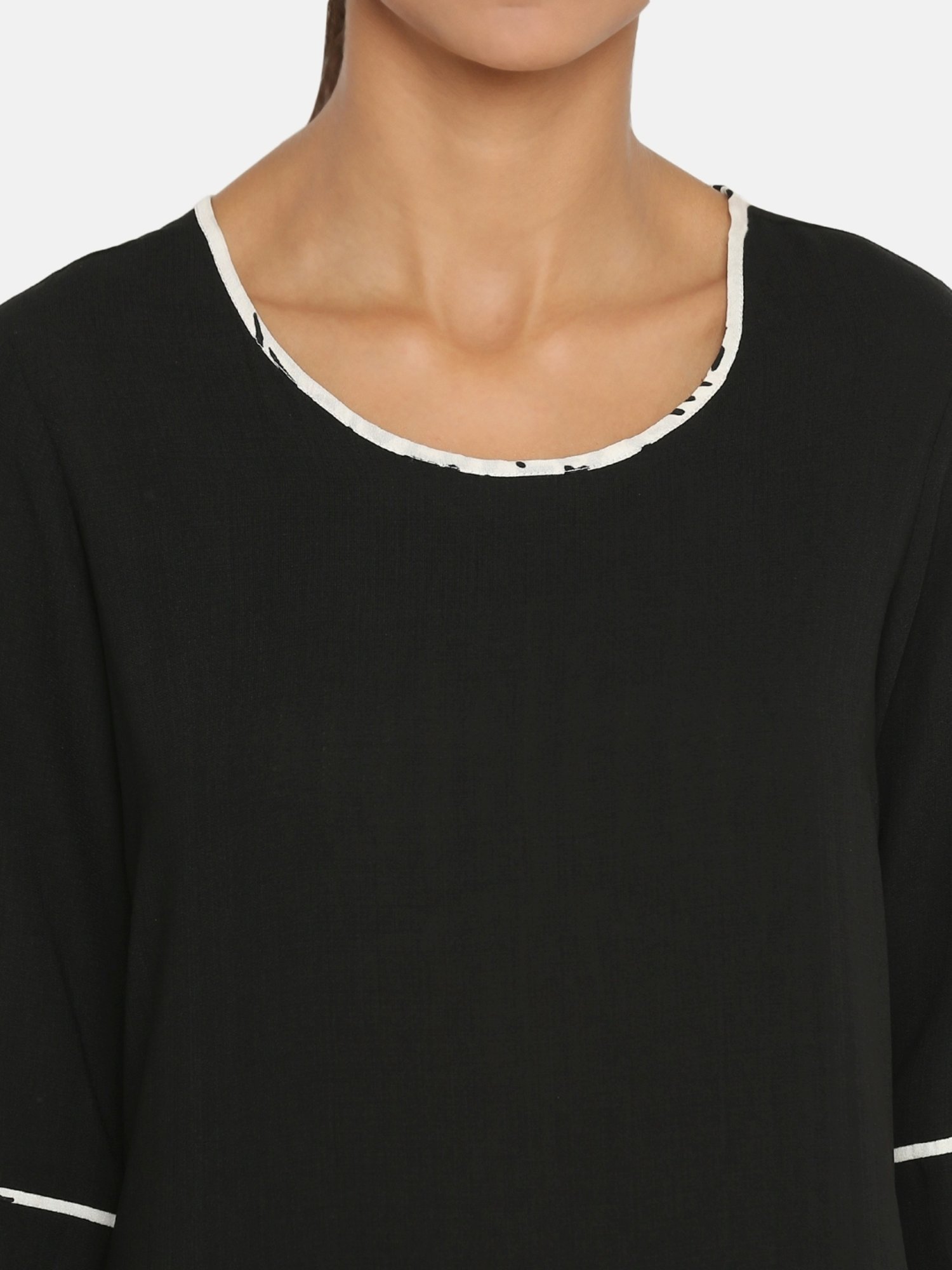 Office & You Black Straight Kurta