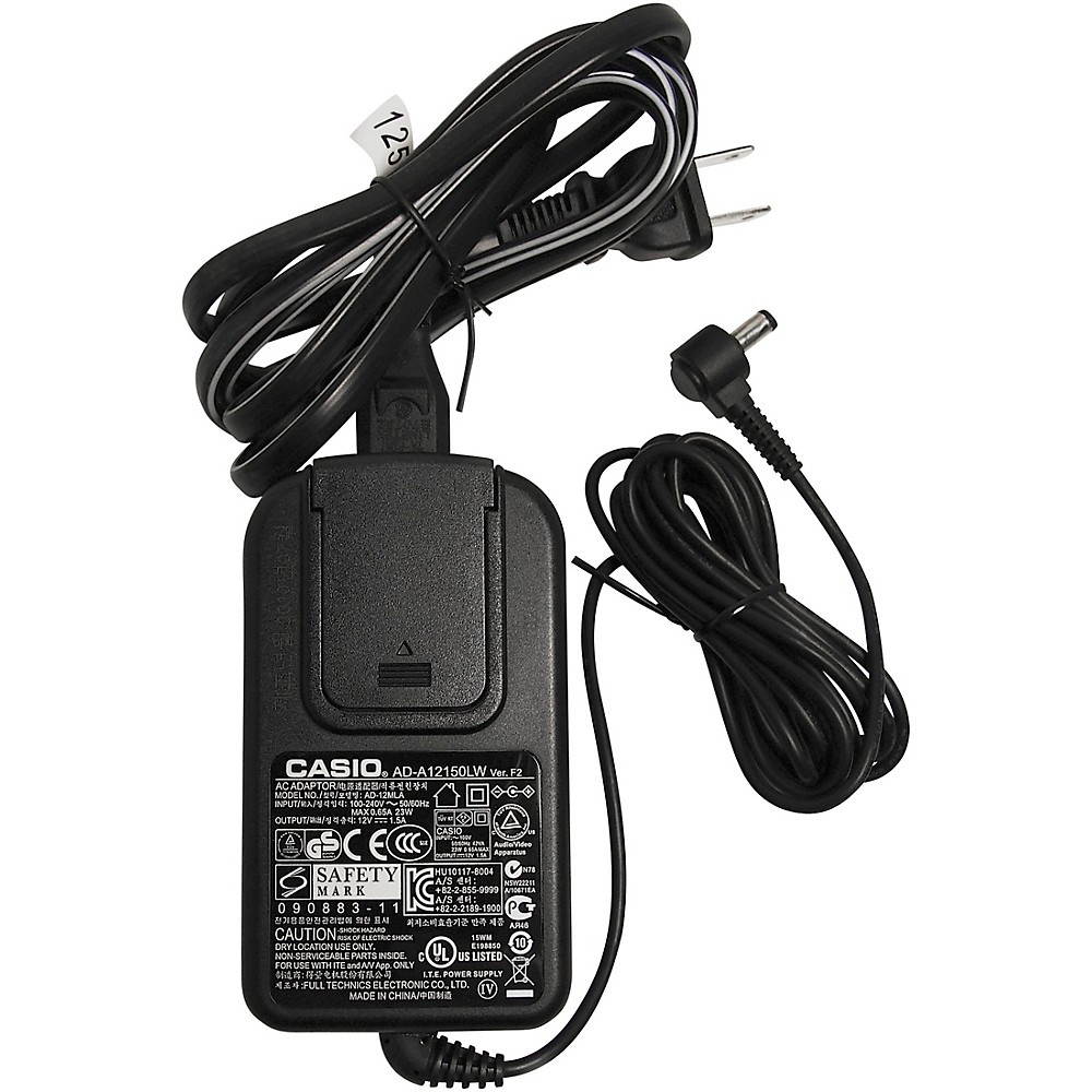 Casio ADA12150P 12V AC Adapter for PX, AP, CDP, CTK, WK and XW Series Keyboards