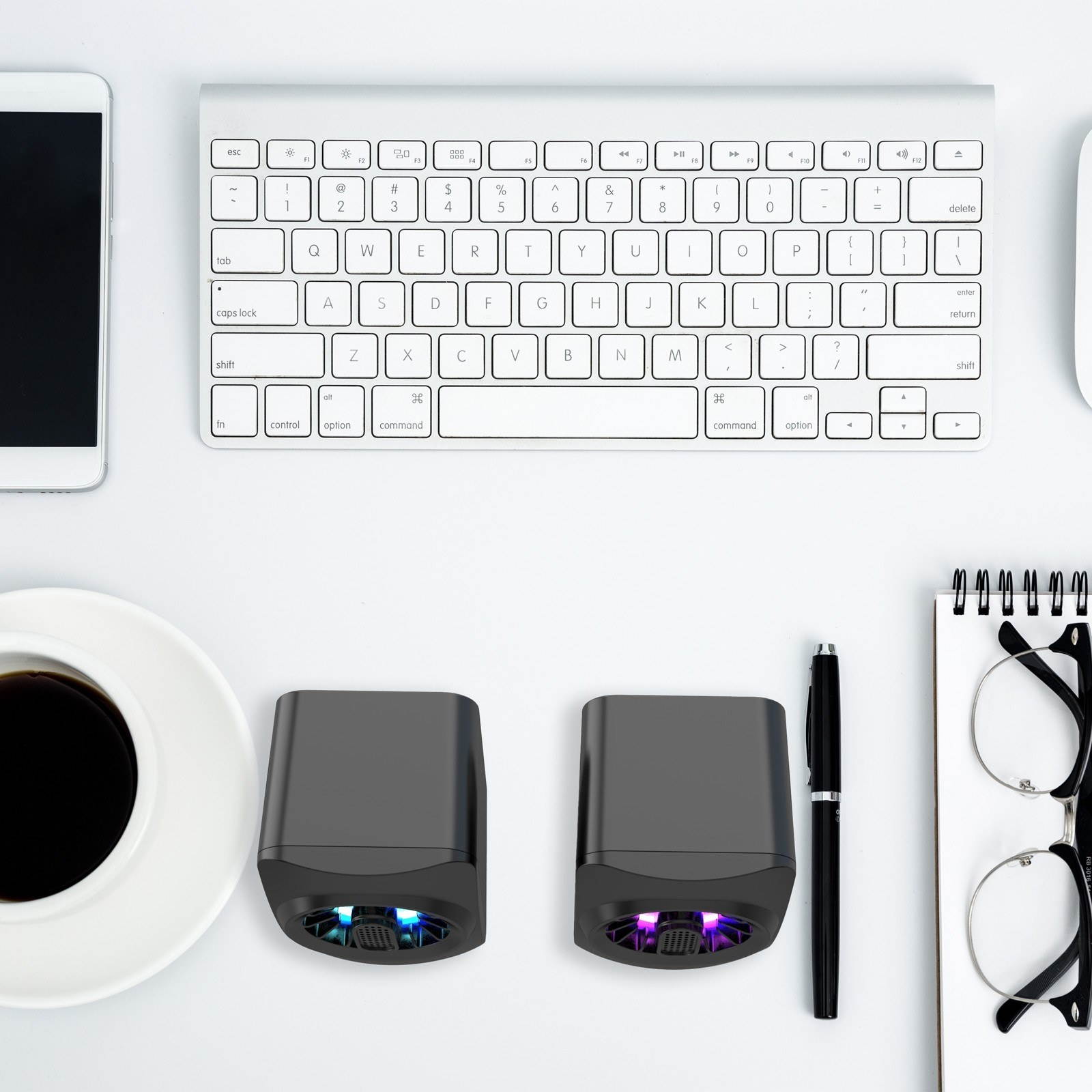 A1 Computer Speaker Portable Mini RGB Speaker USB Powered 3.5mm Wired Sound Box 6W Subwoofer Volume Control