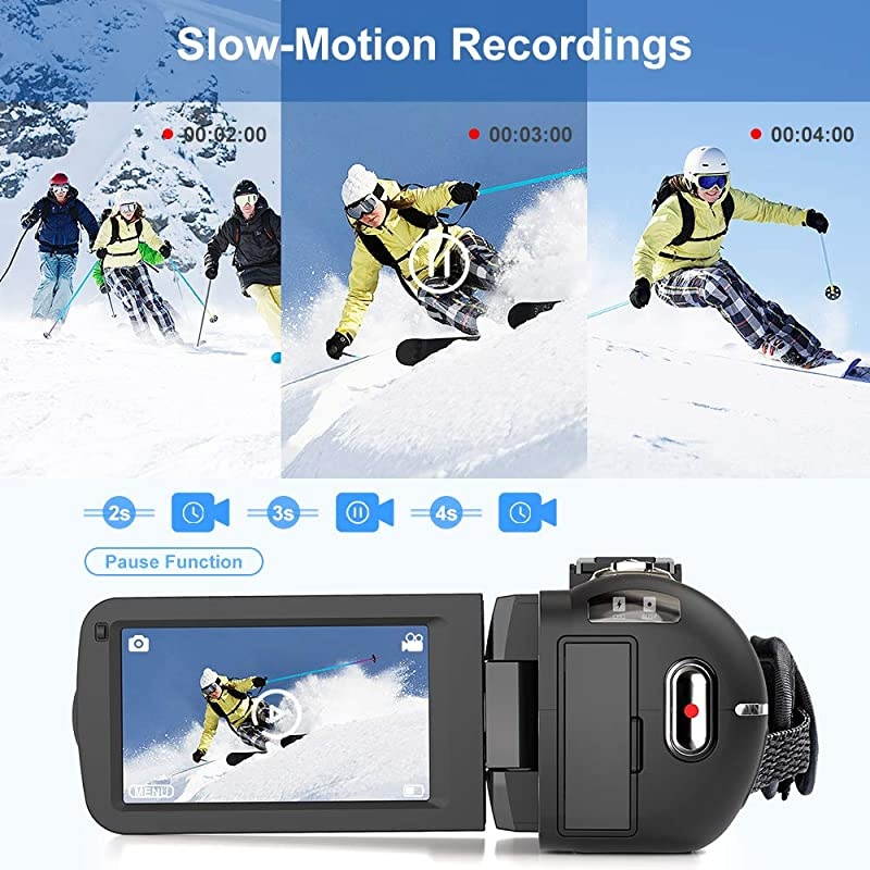 Camera 27K Camcorder Ultra HD 36MP Vlogging Camera for YouTube IR Night Vision 30quot LCD Touch Screen 16X Digital Zoom Camera Recorder with Microphone Handheld Stabilizer Remote Control