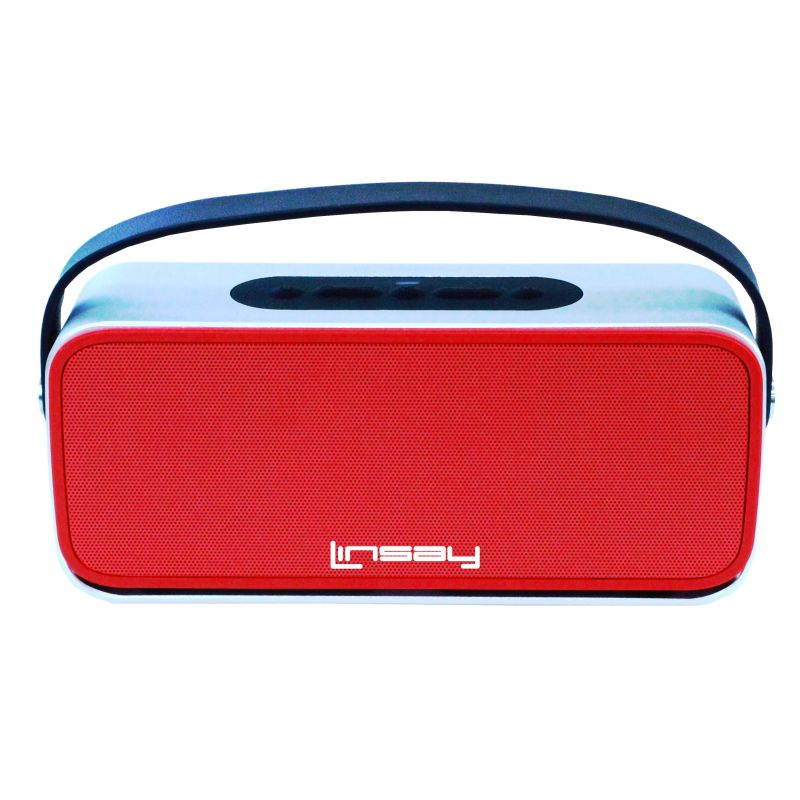 LINSAY SLH-100R &reg; New High end Portable Wireless Bluetooth Speaker with Microphone Rechargeable Red