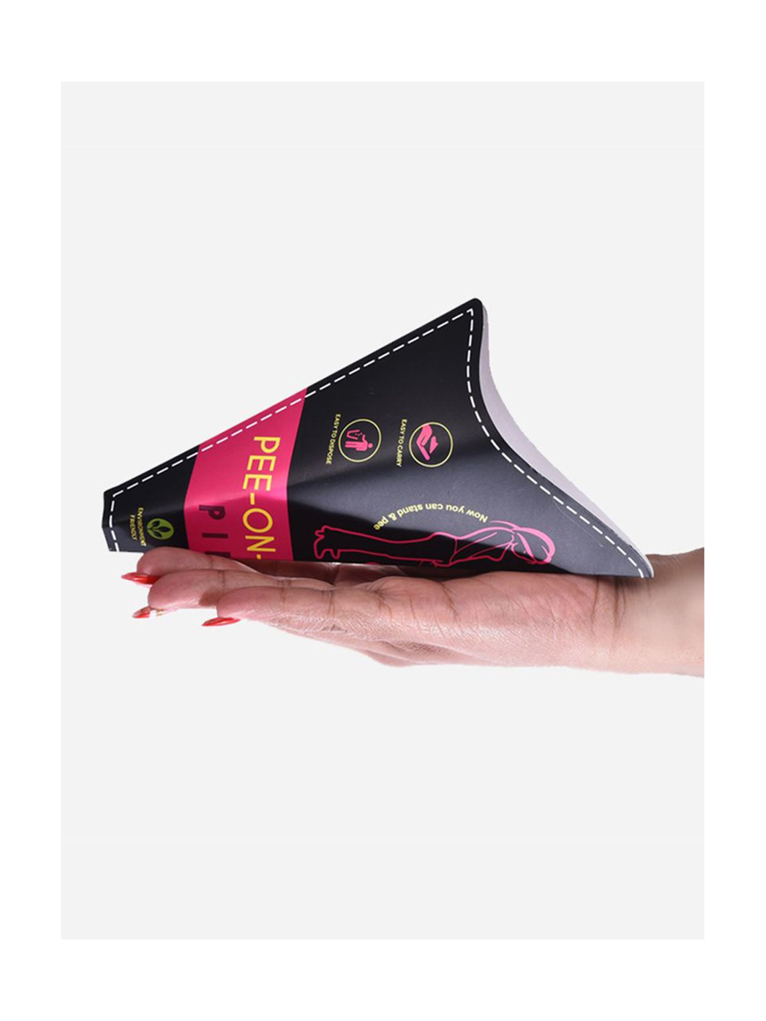 PINQ Pee-on-the-Go-Biodegradable Urination Funnels for Public Toilets,Travel -Combo of 2 (20pcs)