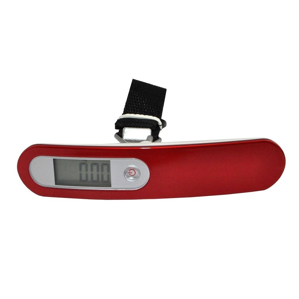 50kg/110lb 10g Digital Luggage Hanging Fishing Travel Weight Scale w/ Strap Red